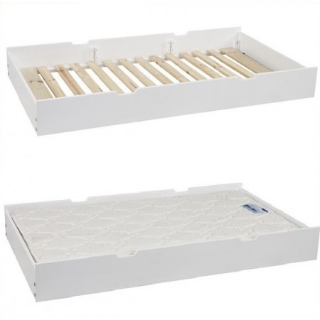 GK033 - White : Giường Kéo Phụ Sát Đất - Gầm Giường